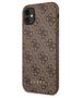 Original Case IPHONE 11 Guess Hard Case 4G Metal Gold Logo (GUHCN61G4GFBR) brown 3700740493915