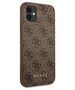 Original Case IPHONE 11 Guess Hard Case 4G Metal Gold Logo (GUHCN61G4GFBR) brown 3700740493915