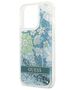 Case IPHONE 13 PRO Guess Hardcase Flower Liquid Glitter (GUHCP13LLFLSN) green 3666339041373