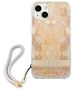 Case IPHONE 13 MINI Guess Hardcase Flower Strap (GUHCP13SHFLSD) gold 3666339040512