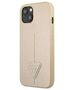 Original Case IPHONE 13 MINI Guess Hardcase Saffianotriangle Logo (GUHCP13SPSATLE) beige 3666339040314