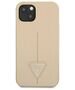 Original Case IPHONE 13 MINI Guess Hardcase Saffianotriangle Logo (GUHCP13SPSATLE) beige 3666339040314