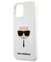 Original Case IPHONE 12 MINI Karl Lagerfeld Hardcase Silicone Karl`s Head (KLHCP12SSLKHWH) white 3700740482773