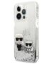 Original Case IPHONE 13 PRO Karl Lagerfeld Hardcase Liquid Glitter Karl&Choupette (KLHCP13LGKCS) silver 3666339027353