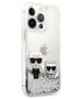 Original Case IPHONE 13 PRO Karl Lagerfeld Hardcase Liquid Glitter Karl&Choupette (KLHCP13LGKCS) silver 3666339027353