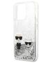 Original Case IPHONE 13 PRO Karl Lagerfeld Hardcase Liquid Glitter Karl&Choupette (KLHCP13LGKCS) silver 3666339027353