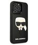 Original Case IPHONE 13 PRO Karl Lagerfeld Hardcase 3D Rubber Karl`s Head (KLHCP13LKH3DBK) black 3666339028114