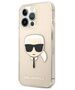 Original Case IPHONE 13 PRO Karl Lagerfeld Hardcase Glitter Karl`s Head (KLHCP13LKHTUGLGO) gold 3666339027599