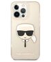 Original Case IPHONE 13 PRO Karl Lagerfeld Hardcase Glitter Karl`s Head (KLHCP13LKHTUGLGO) gold 3666339027599