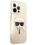 Original Case IPHONE 13 PRO Karl Lagerfeld Hardcase Glitter Karl`s Head (KLHCP13LKHTUGLGO) gold 3666339027599