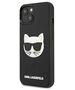 Original Case IPHONE 13 MINI Karl Lagerfeld Hardcase 3D Rubber Choupette (KLHCP13SCH3DBK) black 3666339028138