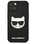 Original Case IPHONE 13 MINI Karl Lagerfeld Hardcase 3D Rubber Choupette (KLHCP13SCH3DBK) black 3666339028138