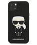 Original Case IPHONE 13 MINI Karl Lagerfeld Hardcase Saffiano Ikonik Karl's Patch (KLHCP13SOKPK) black 3666339028176