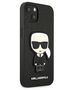 Original Case IPHONE 13 MINI Karl Lagerfeld Hardcase Saffiano Ikonik Karl's Patch (KLHCP13SOKPK) black 3666339028176