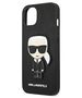 Original Case IPHONE 13 MINI Karl Lagerfeld Hardcase Saffiano Ikonik Karl's Patch (KLHCP13SOKPK) black 3666339028176