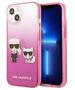 Original Case IPHONE 13 MINI Karl Lagerfeld Hardcase Gradient Ikonik Karl & Choupette (KLHCP13STGKCP) pink 3666339049201