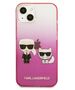 Original Case IPHONE 13 MINI Karl Lagerfeld Hardcase Gradient Ikonik Karl & Choupette (KLHCP13STGKCP) pink 3666339049201