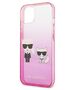 Original Case IPHONE 13 MINI Karl Lagerfeld Hardcase Gradient Ikonik Karl & Choupette (KLHCP13STGKCP) pink 3666339049201