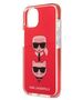 Original Case IPHONE 13 MINI Karl Lagerfeld Hardcase Karl&Choupette Head (KLHCP13STPE2TR) red 3666339048686