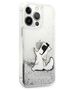 Original Case IPHONE 13 PRO MAX Karl Lagerfeld Hardcase Liquid Glitter Choupette Fun (KLHCP13XGCFS) silver 3666339029005