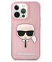 Original Case IPHONE 13 PRO MAX Karl Lagerfeld Hardcase Glitter Karl`s Head (KLHCP13XKHTUGLP) pink 3666339027568