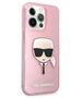 Original Case IPHONE 13 PRO MAX Karl Lagerfeld Hardcase Glitter Karl`s Head (KLHCP13XKHTUGLP) pink 3666339027568