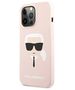 Original Case IPHONE 13 PRO MAX Karl Lagerfeld Hardcase Silicone Karl`s Head (KLHCP13XSLKHLP) light pink 3666339027766