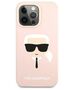 Original Case IPHONE 13 PRO MAX Karl Lagerfeld Hardcase Silicone Karl`s Head (KLHCP13XSLKHLP) light pink 3666339027766