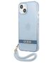 Case IPHONE 13 MINI Guess Hardcase Translucent Stap (GUHCP13SHTSGSB) blue 3666339040673