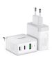 Wall Charger 65W 2x USB Type C PD + 1x USB QC Duzzona T1 white 6934913042472