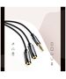 AUX audio splitter 3.5mm jack cable UGREEN AV123, 25cm (black) 6957303828166