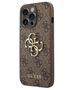 Original Case IPHONE 14 PRO Guess Hardcase 4G Big Metal Logo brown 3666339066307