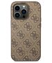 Original Case IPHONE 14 PRO Guess Hard Case 4G Metal Gold Logo brown 3666339094096