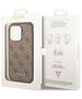 Original Case IPHONE 14 PRO Guess Hard Case 4G Metal Gold Logo brown 3666339094096