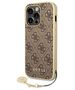 Original Case IPHONE 14 PRO Guess Hardcase 4G Charms Collection brown 3666339094171