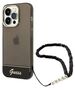 Case IPHONE 14 PRO Guess Hardcase Translucent Stap Pearl black 3666339064181