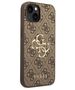 Original Case IPHONE 14 Guess Hardcase 4G Big Metal Logo brown 3666339066284