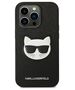 Original Case IPHONE 14 PRO Karl Lagerfeld Hardcase Saffiano Choupette Head Patch black 3666339076979