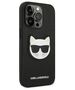 Original Case IPHONE 14 PRO Karl Lagerfeld Hardcase Saffiano Choupette Head Patch black 3666339076979