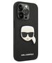 Original Case IPHONE 14 PRO Karl Lagerfeld Hardcase Saffiano Karl`s Head Patch black 3666339077051