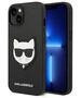 Original Case IPHONE 14 PLUS Karl Lagerfeld Hardcase Saffiano Choupette Head Patch black 3666339076962