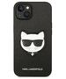 Original Case IPHONE 14 PLUS Karl Lagerfeld Hardcase Saffiano Choupette Head Patch black 3666339076962