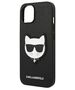 Original Case IPHONE 14 PLUS Karl Lagerfeld Hardcase Saffiano Choupette Head Patch black 3666339076962