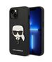 Original Case IPHONE 14 PLUS Karl Lagerfeld Hardcase Saffiano Karl`s Head Patch black 3666339077044