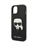 Original Case IPHONE 14 PLUS Karl Lagerfeld Hardcase Saffiano Karl`s Head Patch black 3666339077044