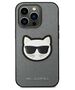 Original Case IPHONE 14 PRO MAX Karl Lagerfeld Hardcase Saffiano Choupette Head Patch silver 3666339077020