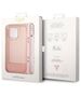 Original Case IPHONE 14 PRO Guess Hardcase Translucent Pearl Strap pink 3666339064303