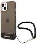 Original Case IPHONE 14 PLUS Guess Hardcase Translucent Pearl Strap black 3666339064174