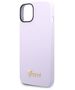 Original Case IPHONE 14 Guess Hard Case Silicone Vintage Gold Logo purple 3666339064969