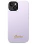 Original Case IPHONE 14 Guess Hard Case Silicone Vintage Gold Logo purple 3666339064969